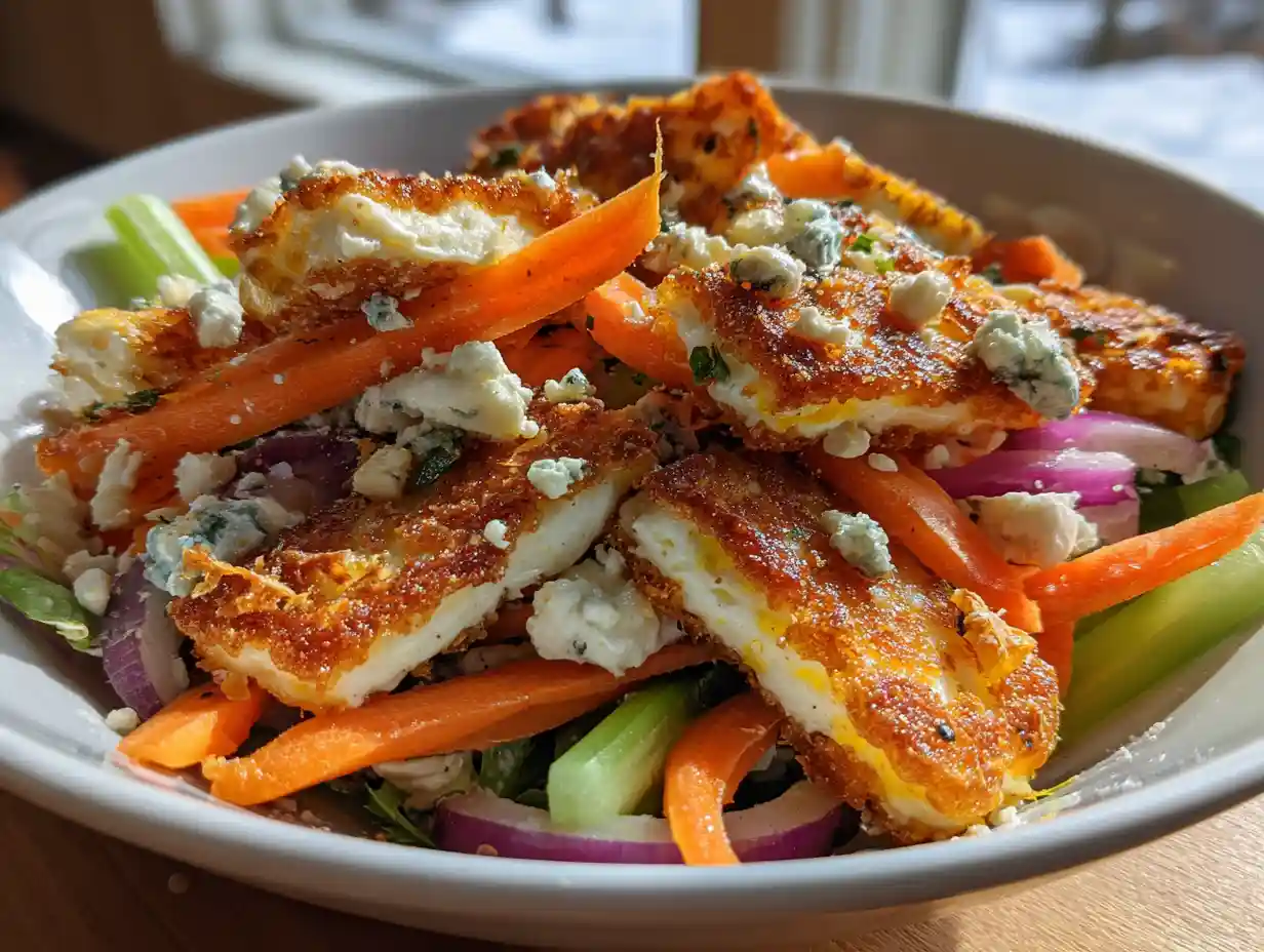 Crispy Buffalo Halloumi Salad: Quick, Healthy Protein for Busy Weeknights